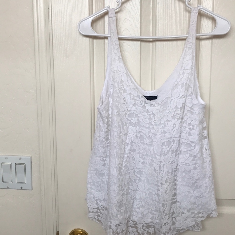 Sleeveless Lace American Eagle Tank Top